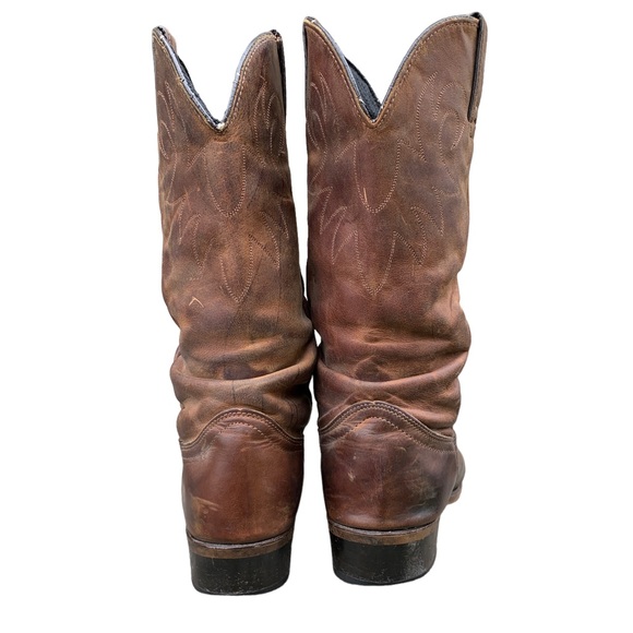 Durango Women’s Distressed Slouch Brown Leather Slouchy Western Boots Size 10 - Picture 4 of 15